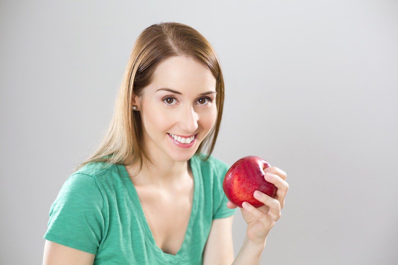 apple, health, woman